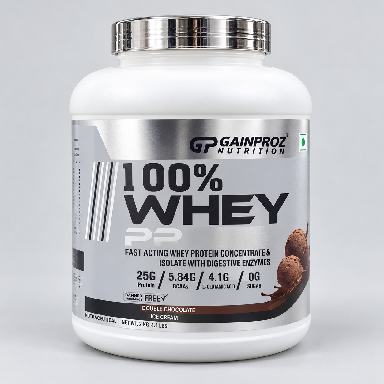 Gainproz 100% Whey product packaging